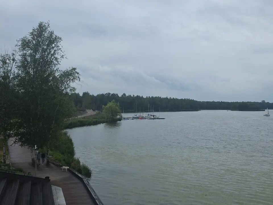 Panorama w kierunku Mariny II Paprocany widziana z punktu widokowego