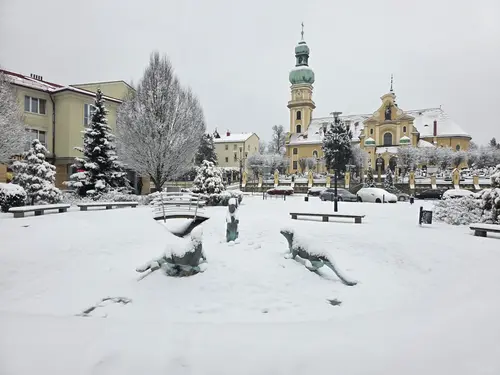 Widok na bazylikę pw. św. Marii Magdaleny