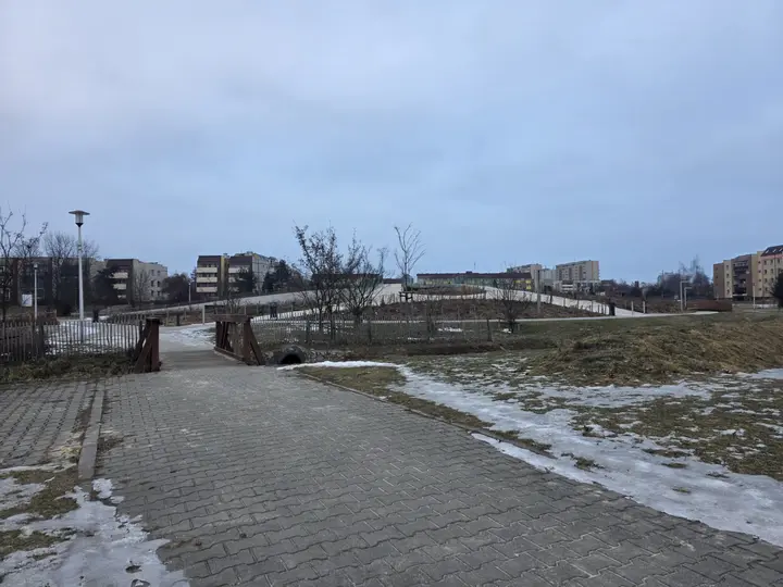 Aleja parkowa widok na punkt widokowy