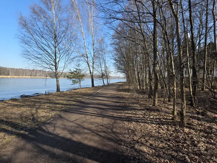 Widok ścieżki nad jeziorem