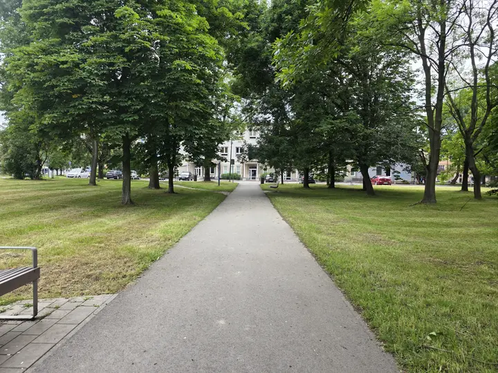 Aleja parkowa, widok w stronę Przychodni nr 4