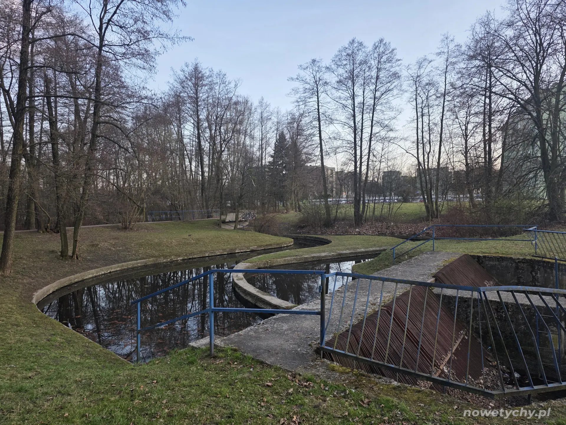 Widok na część starego układu melioracyjnego