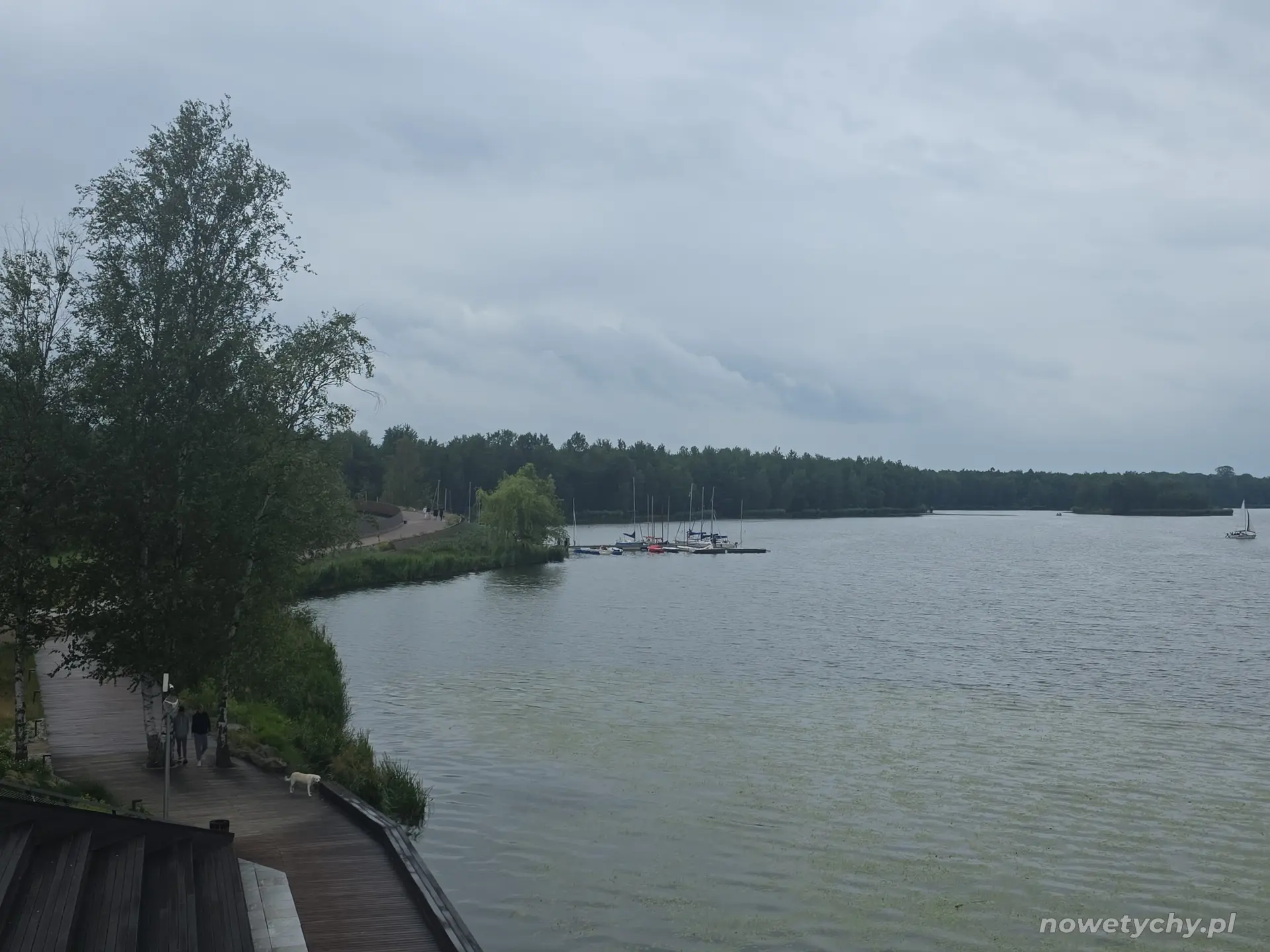 Panorama w kierunku Mariny II Paprocany widziana z punktu widokowego